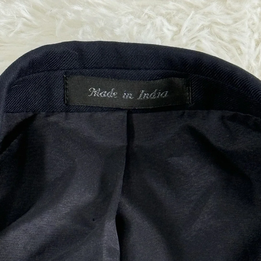 Lauren Ralph Lauren Blazer Mens 48R Navy Wool Designer Gold Buttons Sport Coat
